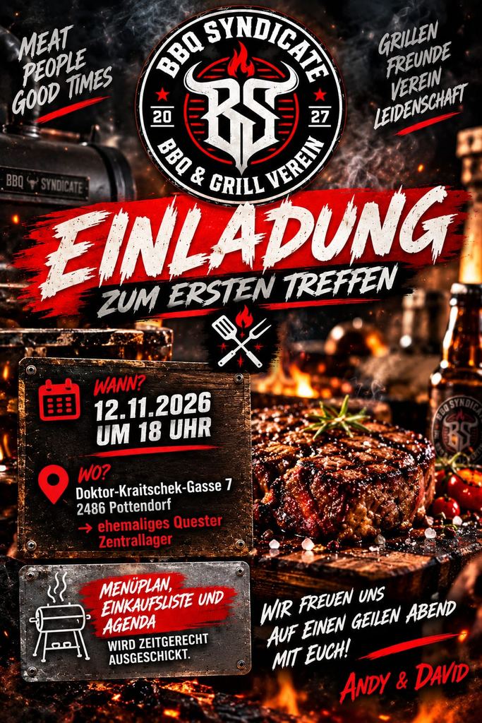 Einladungs-Flyer des BBQ Syndicate